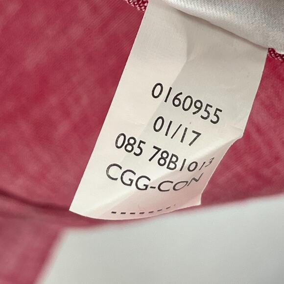 TOMMY HILFIGER Shirt Mens 2XL Cotton Linen Chambray Button Up Short Sleeve Pink - Picture 11 of 14